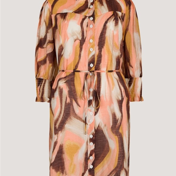 APRICOT Painterly Swirl Shirt Dress - Picture 5 of 12
